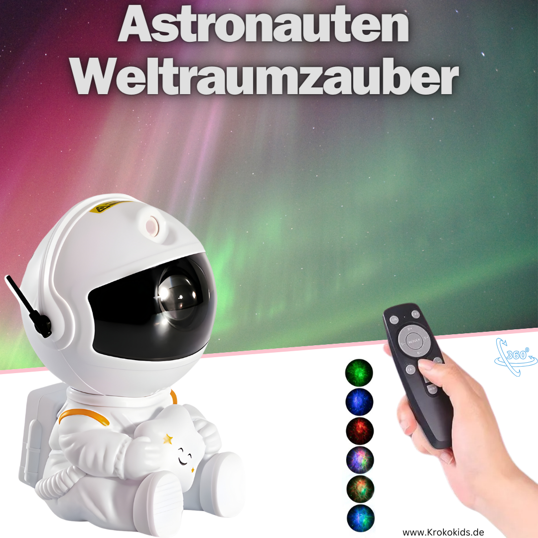 Astronauten Weltraumzauber | Sternenprojektor mit 8 Kosmoseffekten