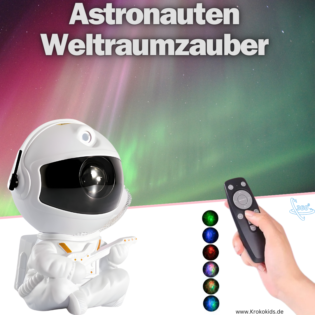 Astronauten Weltraumzauber | Sternenprojektor mit 8 Kosmoseffekten