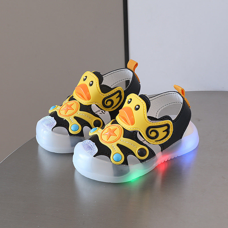 LED Super-Duck I Krokokids - Rutschfeste atmungsaktive Sommerschuhe