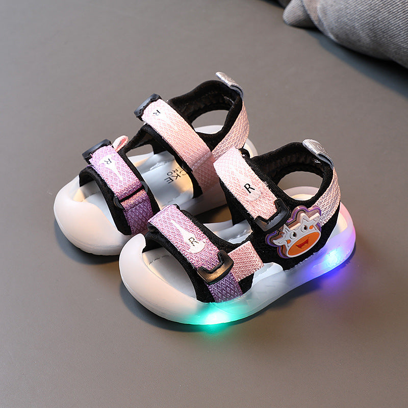 LED Cow I Krokokids - Rutschfeste atmungsaktive Sommerschuhe