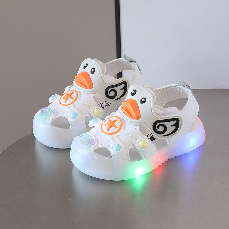 LED Super-Duck I Krokokids - Rutschfeste atmungsaktive Sommerschuhe